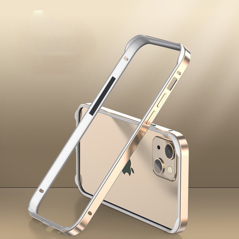 Aluminium Alloy Metal Bumper with Soft Silicone Frame for iPhone 14 ...