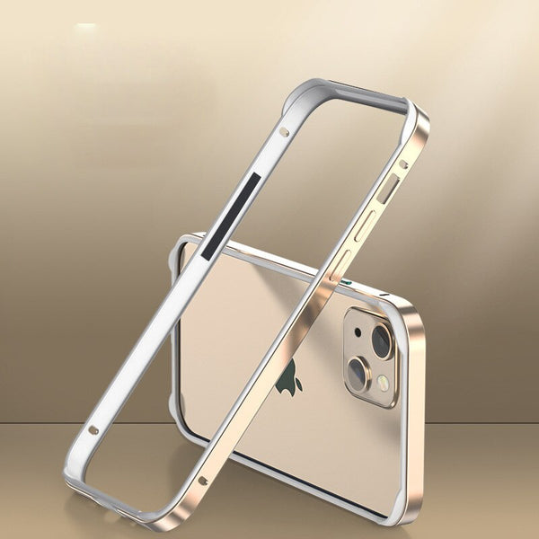 Aluminium Alloy Metal Bumper with Soft Silicone Frame for iPhone 14