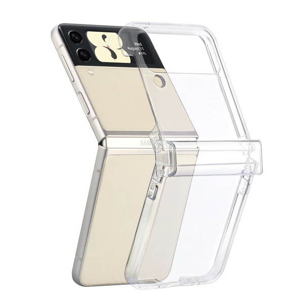 Anti Yellow Crystal Clear Hinge Protection Case for Galaxy Z Flip3