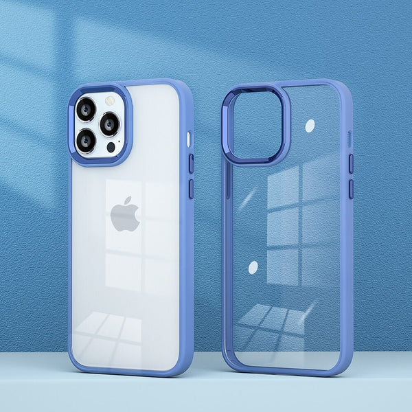 Shockproof Metal Lens Camera Protection Clear Case For iPhone 13 Pro
