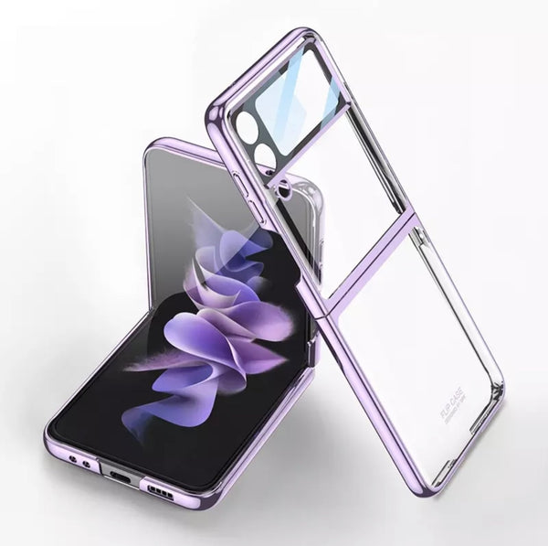 Electroplating Glitter Hard Transparent Case for Galaxy Z Flip4
